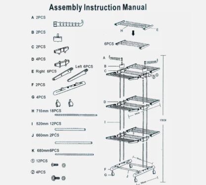 4 Tier Clothes Airer Dryer Rack Foldable Dry Rail Hanger Laundry Indoor Outdoor - Image 10