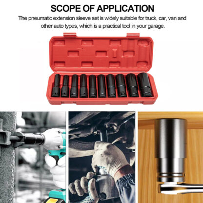 10  Deep Impact Socket Set Heavy Duty 12Drive 10-24 Metric Tool Set - Image 8