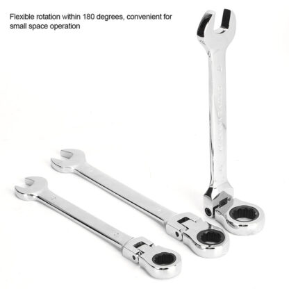 6Pcs Flexible Head Multi Functional Ratchet Conination Spanner Wrench 8-17mm Repair Tools Set - Image 6