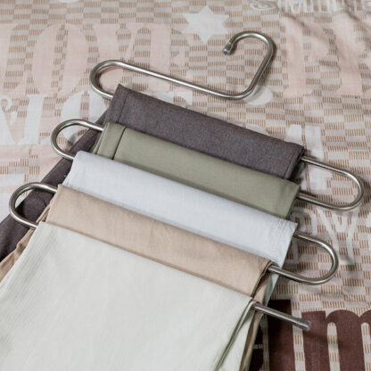 3pcs Clothes Pants Trouser Hanger Multi Layer Storage Closet Space Saver Organizer - Image 4