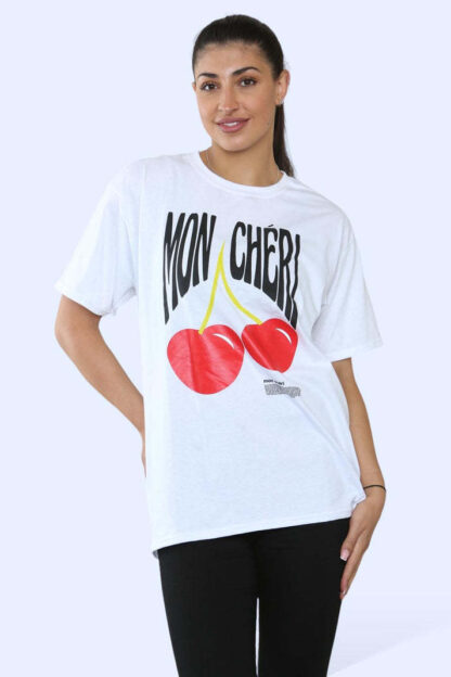 Ladies Cheri Printed Short Sleeve T-Shirt Top - Image 3
