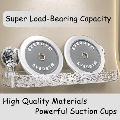 Clear Shower Caddy Suction Cup No-Drilling Removable Bathroom Wall Shelf Basket - Image 10