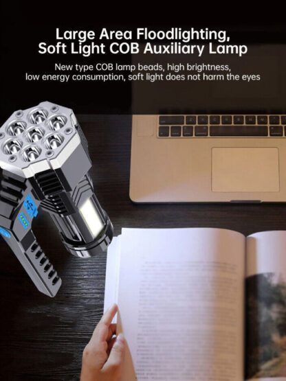 1-2Pcs Super Bright High Power LED Tactical Torch Rechargeable Flashlight New UK - Image 8