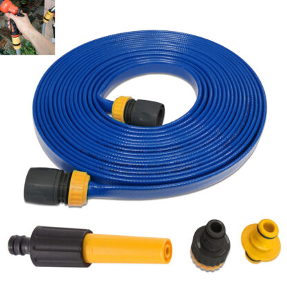 15M Flat Food Grade Water Hose Pipe  Connector For Caravan, Motorhome  Boat UK - Image 9