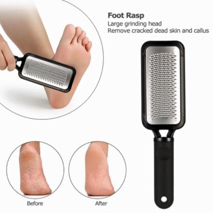 Foot File Scraper Rasp Hard Dead Dry Skin Remover Grater Callus Pedicure Black - Image 2