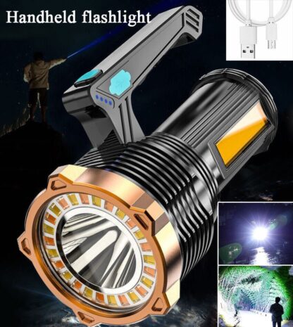 High Powered 12000000LM LED Flashlight Super Bright Torch USB Rechargeable Lamp - Image 5