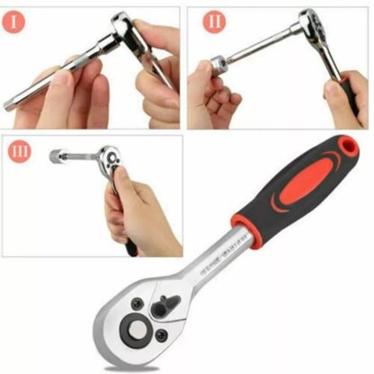 46PCS 1-4 Socket Wrench Screwdriver Bits Ratchet Driver Kit Repairing Tool Set - Image 6