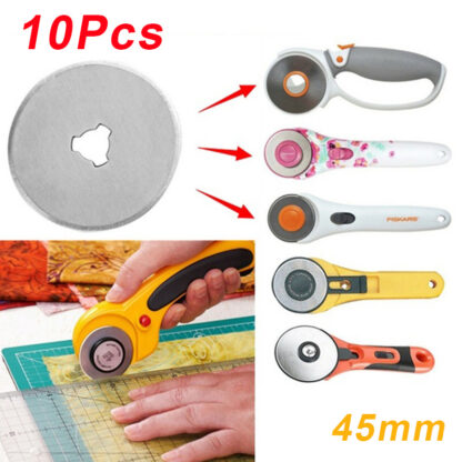 10PCS 45mm Rotary Cutter Replacement Blade Roller Cutter Blade Sewing Cutting A - Image 7