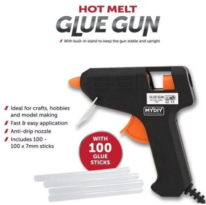 Hot Melt Glue Gun Electric Trigger Adhesive Hobby Craft DIY FREE Glue Sticks - Image 6