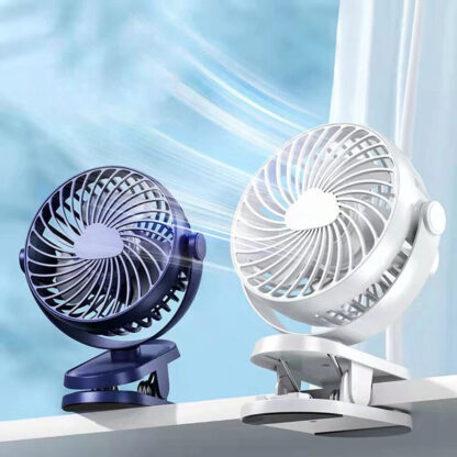 3 Speeds Mini Cooling Fan USB Rechargeable Clip On Desk Baby Stroller Portable - Image 4