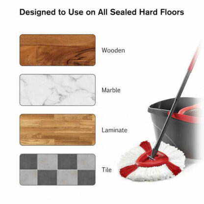 6x Replacement For Vileda Mop Heads Refill Turbo Microfibre Spin Mop Easy Wring - Image 2