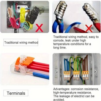 75x For Wago 221 Electrical Connectors Wire Block Clamp Terminal Cable Reusable - Image 2