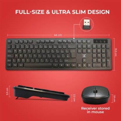 2.4GHz Wireless Keyboard And Mouse Set UK USB Dongle For PC Laptop Full-Size NEW - Image 3