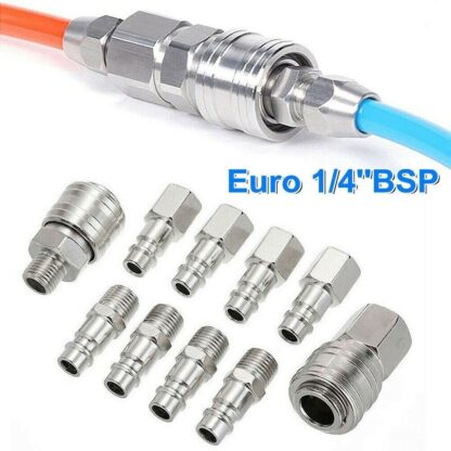 20 PCS Air Line Hose Compressor Fitting Coupling Connector Quick Release - Image 2