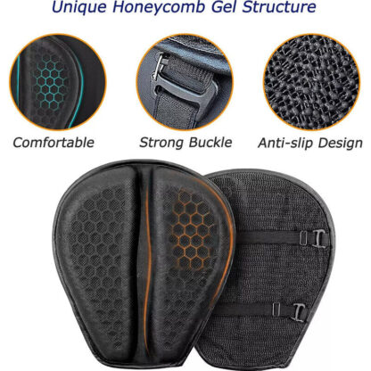 3D Motorbike Gel Pad Motorcycle Seat Cushion Seat Protection Pad For Long Rides - Image 5