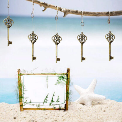 50X Santa Keys Charms Pendants Skeleton Tibetan Silver Large Xmas Charm Pendant - Image 6
