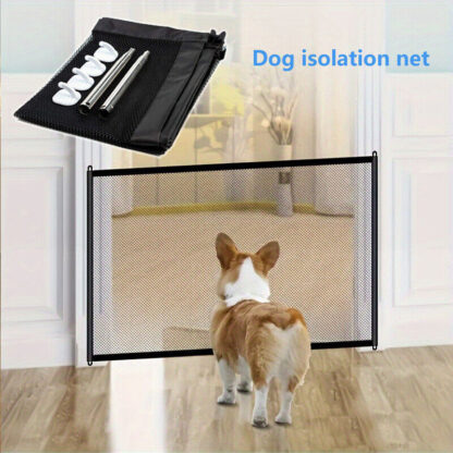 Pet Isolation Mesh No Drilling Safety Fences Net Portable Dog Cat Stair Door - Image 4
