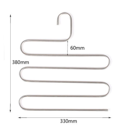 3pcs Clothes Pants Trouser Hanger Multi Layer Storage Closet Space Saver Organizer - Image 3