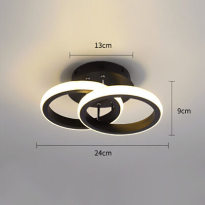 Modern LED Ceiling Light Double Round Pendant Lamp Bedroom Lights Ceiling - Image 7
