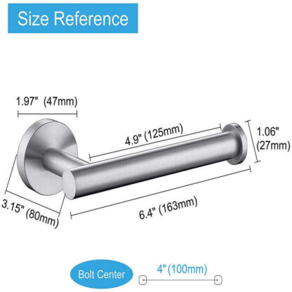 Wall Mounted Toilet Roll Holder Tissue Paper Stand Bathroom Bar Square UK - Image 8