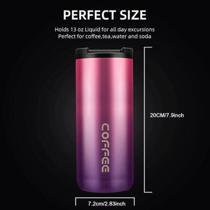 Thermal Travel Coffee Mug Cup Hot Warm Insulated Drinks Thermal Flask UK - Image 2