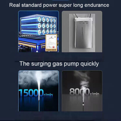Car Tyre Inflator Cordless Digital USB Rechargeable Tire Air Compressor UK - Image 5