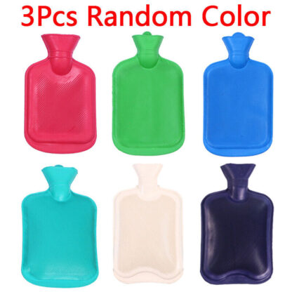 3 Pack 2L HOT WATER BOTTLE NATURAL RUBBER WARMER LARGE PAIN RELIEF HEAT ACHING - Image 6