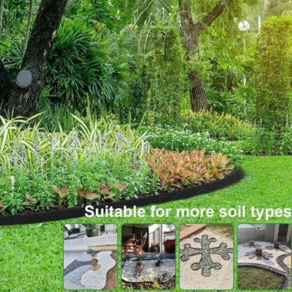 10m Lawn Border With 30 Plastic Stakes Garden Border For Paths, Driveways, Flowers And Plants - Image 4
