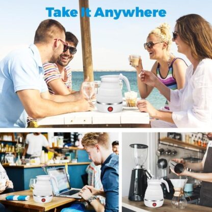 1pcs 600ML Collapsible Travel Electric Water Kettle Folding Camping Caravan Silicone - Image 9
