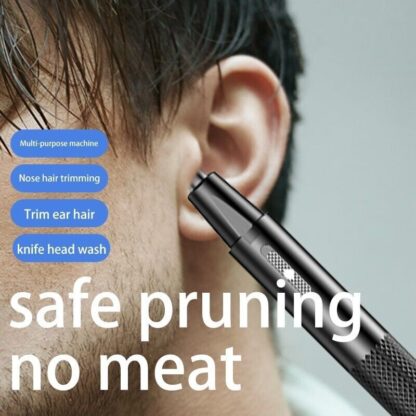 Rechargeable Men Electric Nose Hair Clipper Trimmer Ear Face Eyebrow Shaver USB - Image 2