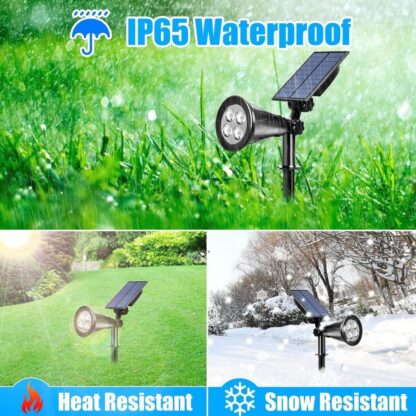 Solar Spot Lights LED Outdoor Garden Pathway Lawn Stake Lamp Landscape Decor UK - Image 4