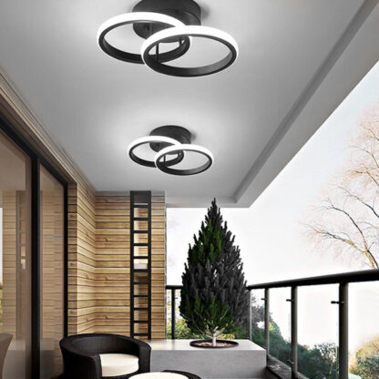Modern LED Ceiling Light Double Round Pendant Lamp Bedroom Lights Ceiling - Image 10