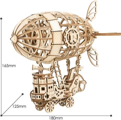 ROBOTIME Rolife 3d Wooden Puzzle Airship Woodcraft Construction Kit Model Kits For Kids, Teens And Adult TG407 - Image 3