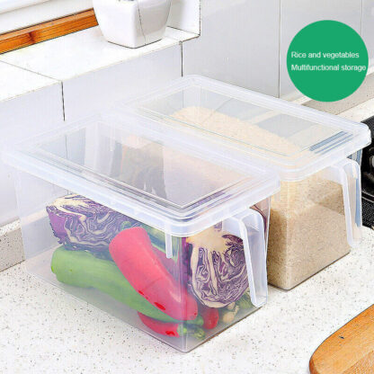6 PCS Fridge Box Holder Kitchen Clear Organiser Cupboard Food Storage Container - Image 5