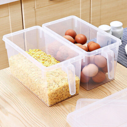 6 PCS Fridge Box Holder Kitchen Clear Organiser Cupboard Food Storage Container - Image 8