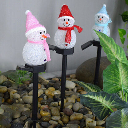 Christmas Ground With Snowman Lawn Lights - Image 2
