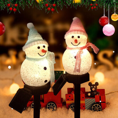 Christmas Ground With Snowman Lawn Lights - Image 4
