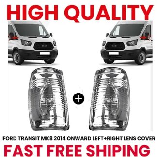 FOR FORD TRANSIT MK8 WING MIRROR INDICATOR LENS COVER LEFT   RIGHT SET 2014 ONWA