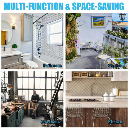 2PCS Wall Mounted Mop Brush Broom Organizer Hanger Holder Storage Rack Tool UK - Image 9
