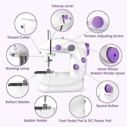 Electric Sewing Machine Portable Multifunctional Household Desktop Sewing UK - Image 5