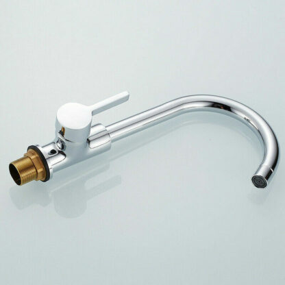 Kitchen Sink Mixer Taps Swivel Spout Single Lever Tap Mono Modern Chrome Faucet - Image 2