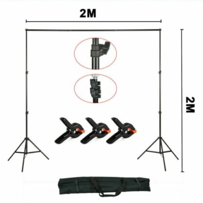 Adjustable Photography Background Support Stand Photo Backdrop Crossbar Kit - Image 4
