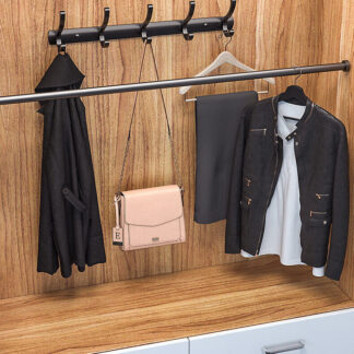 Hooks Aluminum Coat Clothes Door 4-6 Holder Rack Key Hooks Wall Mounted Hanger