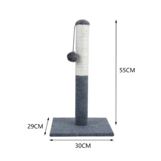 TALL LARGE CAT SCRATCHING POST 55CM STRONG NATURAL SISAL POLE HEAVY DUTY BASE UK