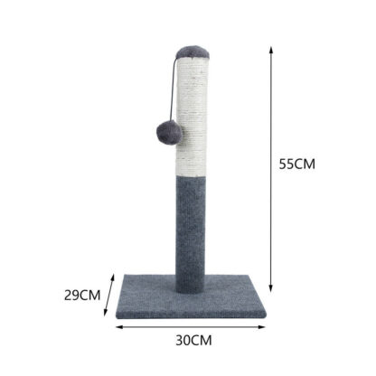 TALL LARGE CAT SCRATCHING POST 55CM STRONG NATURAL SISAL POLE HEAVY DUTY BASE UK