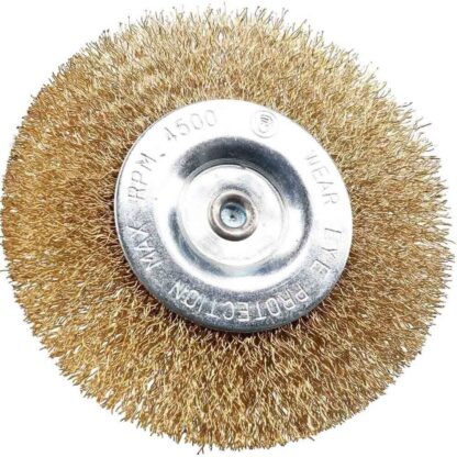 6Pcs 4 Flat Wire Wheel Drill Rotary Brush Paint Rust Removal 1-4 Shank UK - Image 5