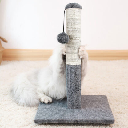 TALL LARGE CAT SCRATCHING POST 55CM STRONG NATURAL SISAL POLE HEAVY DUTY BASE UK - Image 2