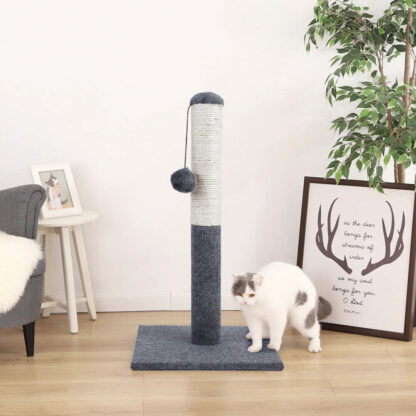 TALL LARGE CAT SCRATCHING POST 55CM STRONG NATURAL SISAL POLE HEAVY DUTY BASE UK - Image 4