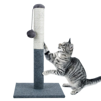TALL LARGE CAT SCRATCHING POST 55CM STRONG NATURAL SISAL POLE HEAVY DUTY BASE UK - Image 8