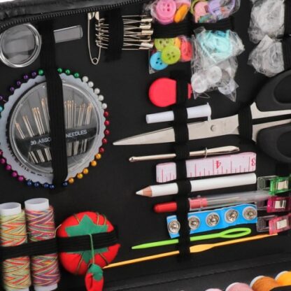 201X Large Portable Sewing Kit Home Travel Case Needles Thread Scissors Set Box - Image 6